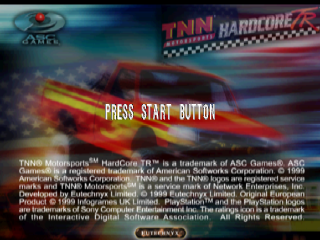 TNN Motorsports Hardcore TR title screen for Playstation